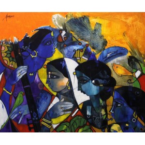 Abrar Ahmed, 30 x 36 Inch, Oil on Canvas, Figurative Painting, AC-AA-143